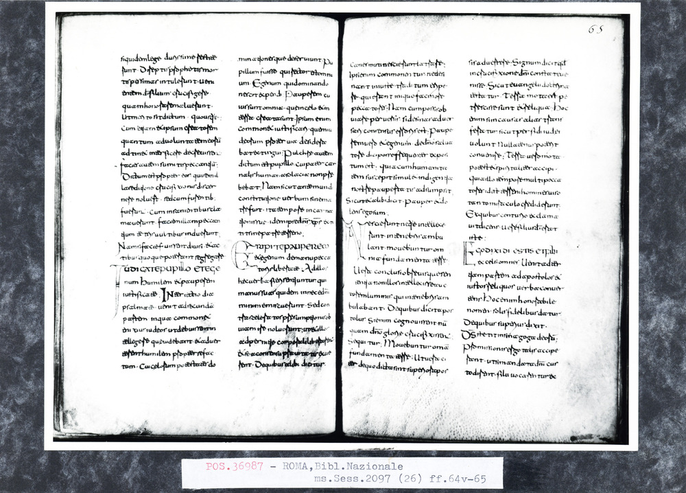 Roma, Biblioteca Nazionale Centrale, Sess. 2097
pos_36987
Keywords: BNCR Sess. 2097, 9. sec., BNCR