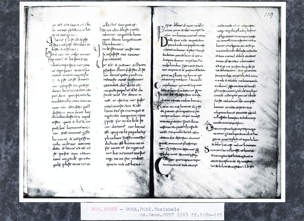 Roma, Biblioteca Nazionale Centrale, Sess. 2097
pos_36988
Keywords: BNCR Sess. 2097, 9. sec., BNCR