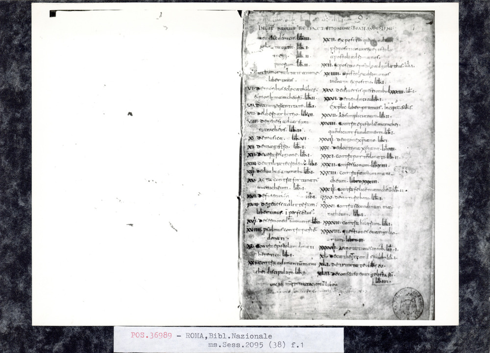 Roma, Biblioteca Nazionale Centrale, Sess. 2095
pos_36989
Keywords: BNCR Sess. 2095, 9. sec., BNCR