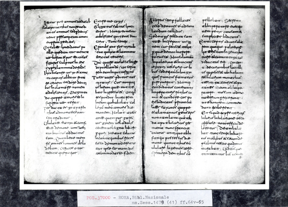 Roma, Biblioteca Nazionale Centrale, Sess. 1479
pos_37000
Keywords: BNCR Sess. 1479, 9. sec., BNCR