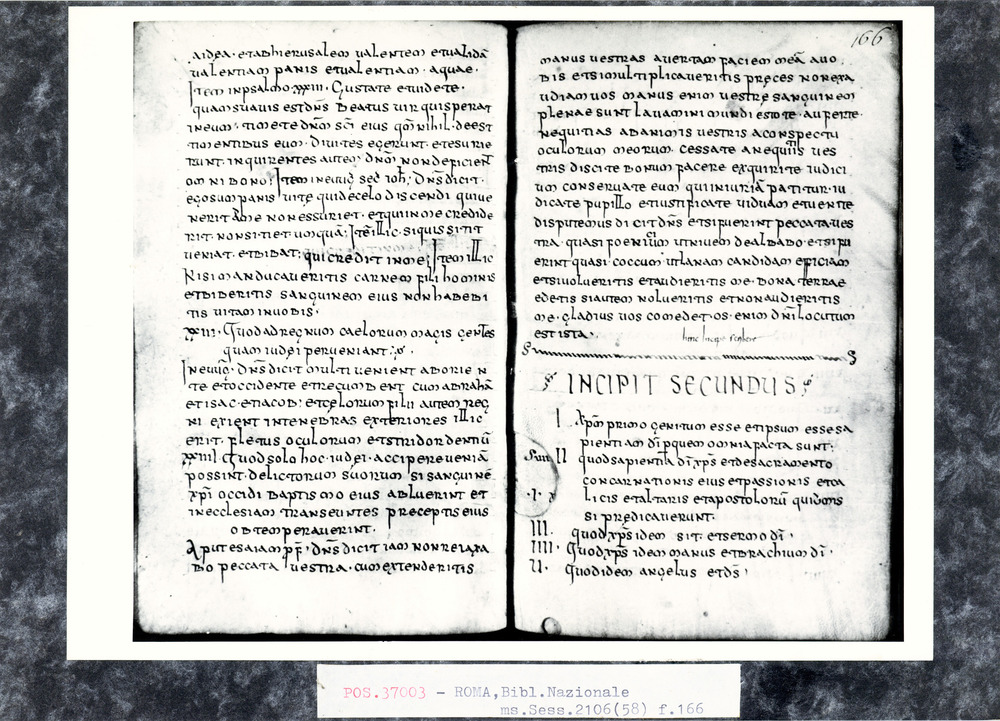 Roma, Biblioteca Nazionale Centrale, Sess. 2106
pos_37003
Keywords: BNCR Sess. 2106, 8. sec., BNCR