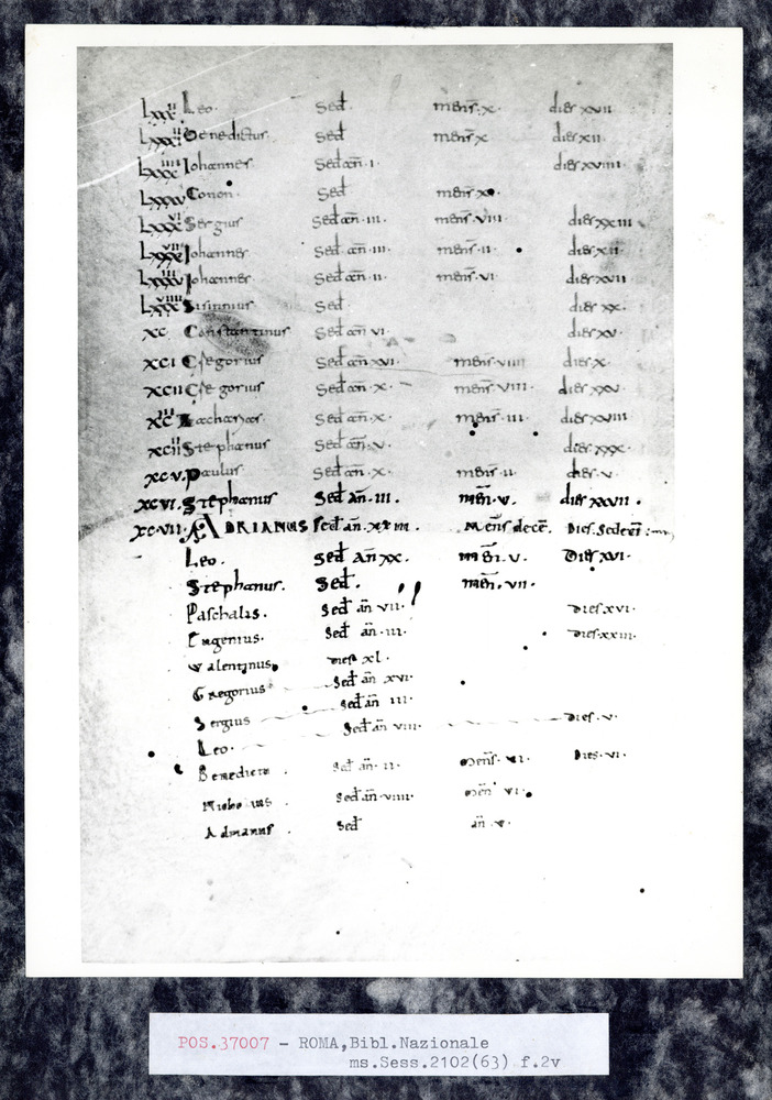 Roma, Biblioteca Nazionale Centrale, Sess. 2102
pos_37007
Keywords: BNCR Sess. 2102, 9. sec., BNCR