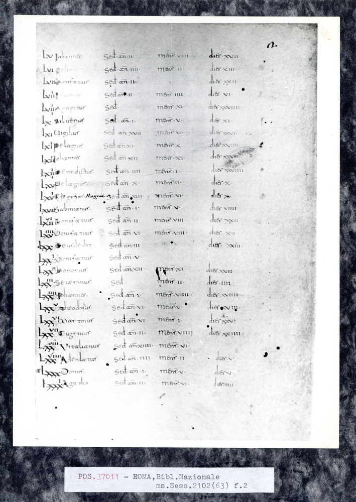 Roma, Biblioteca Nazionale Centrale, Sess. 2102
pos_37011
Keywords: BNCR Sess. 2102, 9. sec., BNCR