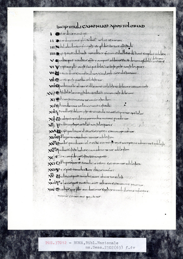 Roma, Biblioteca Nazionale Centrale, Sess. 2102
pos_37012
Keywords: BNCR Sess. 2102, 9. sec., BNCR