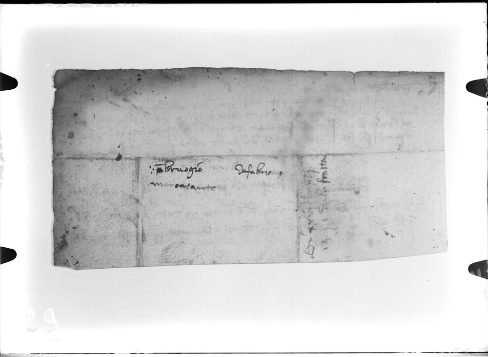 Lettera di cartaio fabrianese, 15. sec.
doc_00029_b
Keywords: Lettere cartai fabrianesi