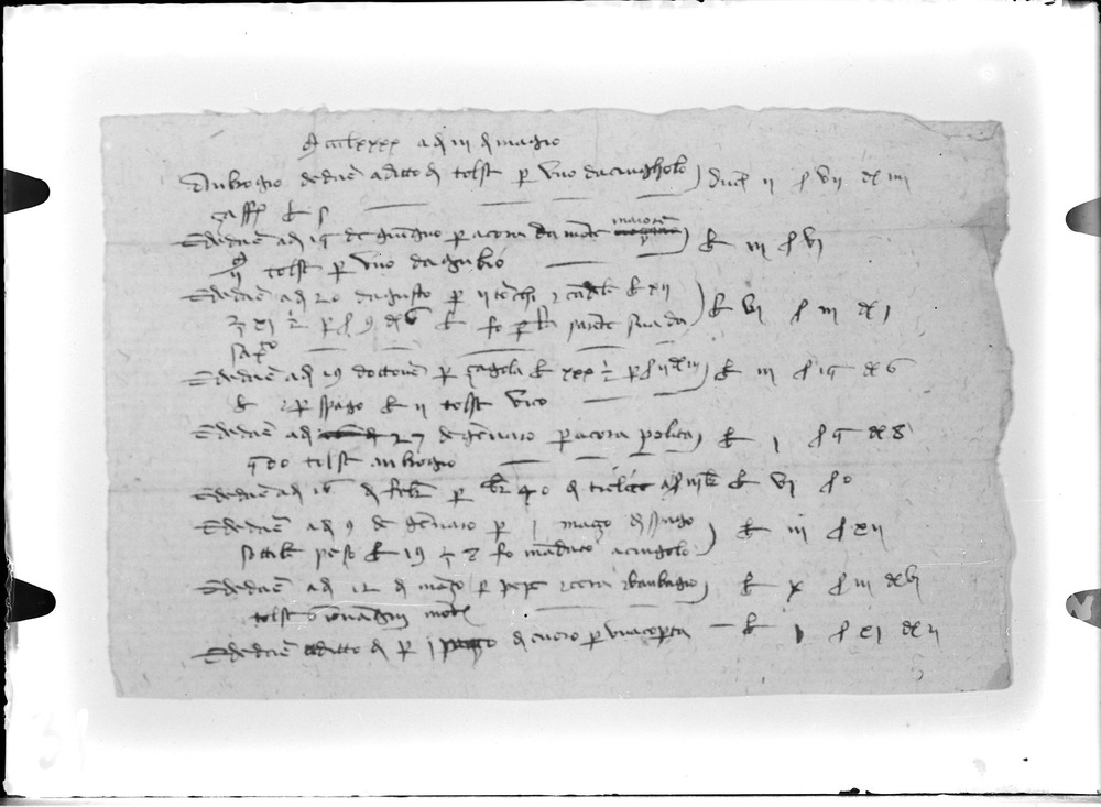 Lettera di cartaio fabrianese, 15. sec.
doc_00031_a
Keywords: Lettere cartai fabrianesi