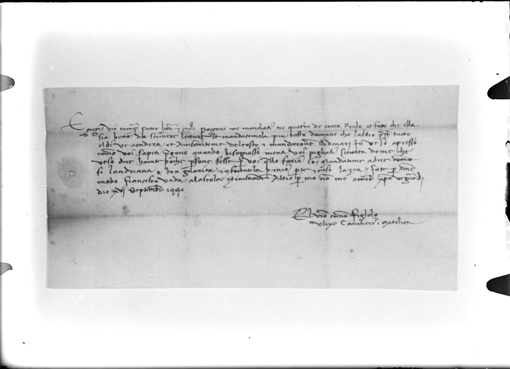Lettera di cartaio fabrianese, 15. sec.
doc_00032_a
Keywords: Lettere cartai fabrianesi