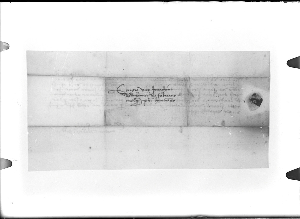 Lettera di cartaio fabrianese, 15. sec.
doc_00032_b
Keywords: Lettere cartai fabrianesi