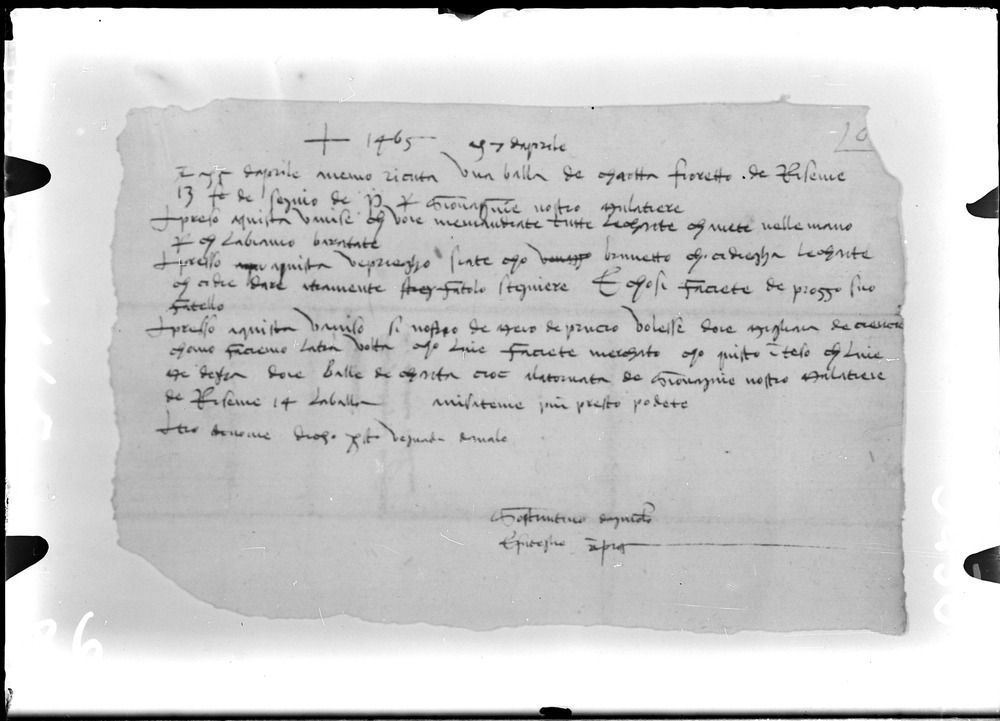 Lettera di cartaio fabrianese, 15. sec.
doc_00036_a
Keywords: Lettere cartai fabrianesi