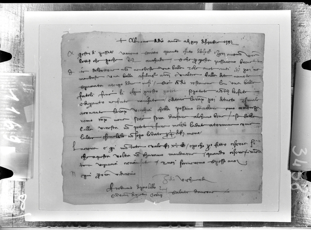 Lettera di cartaio fabrianese, 15. sec.
doc_00038_a
Keywords: Lettere cartai fabrianesi