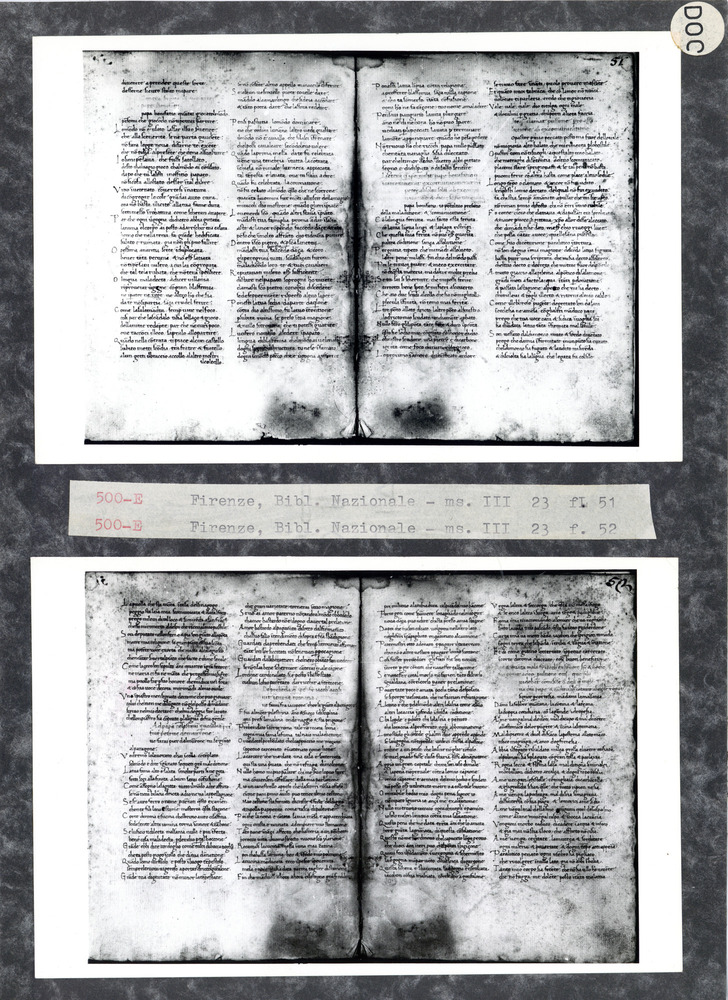 Firenze, Biblioteca Nazionale Centrale, Ms. III.23
doc_00500_14
Keywords: BNCF Ms. III.23, BNCF
