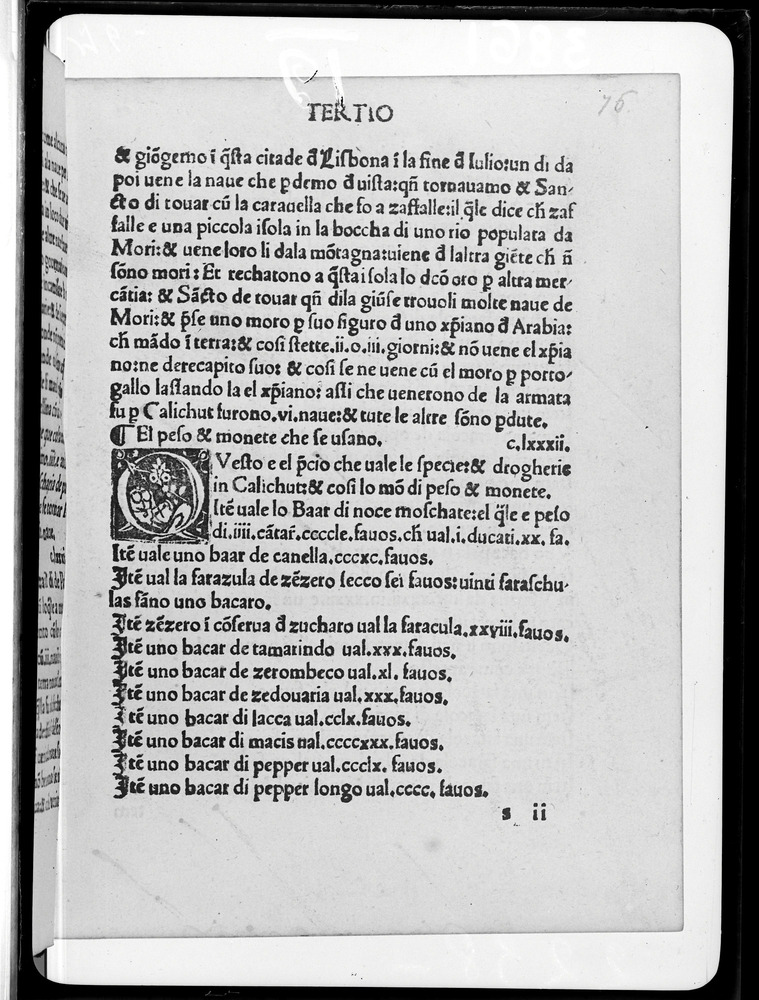 Incunabolo “Viaggi di Alvise da Cadamosto”. Venezia, Biblioteca Nazionale Marciana
doc_00061_76r
Keywords: BNM Incunabolo Viaggi di Alvise da Cadamosto, Incunaboli, BNM