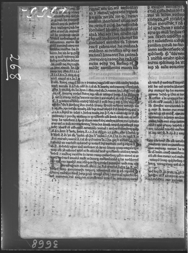 Manoscritto su pergamena “Costituzioni Clementine” con testo palinsesto
doc_00268_36r_c
Keywords: Gruppo 3851, Palinsesti, Incunaboli, Fotografie UV