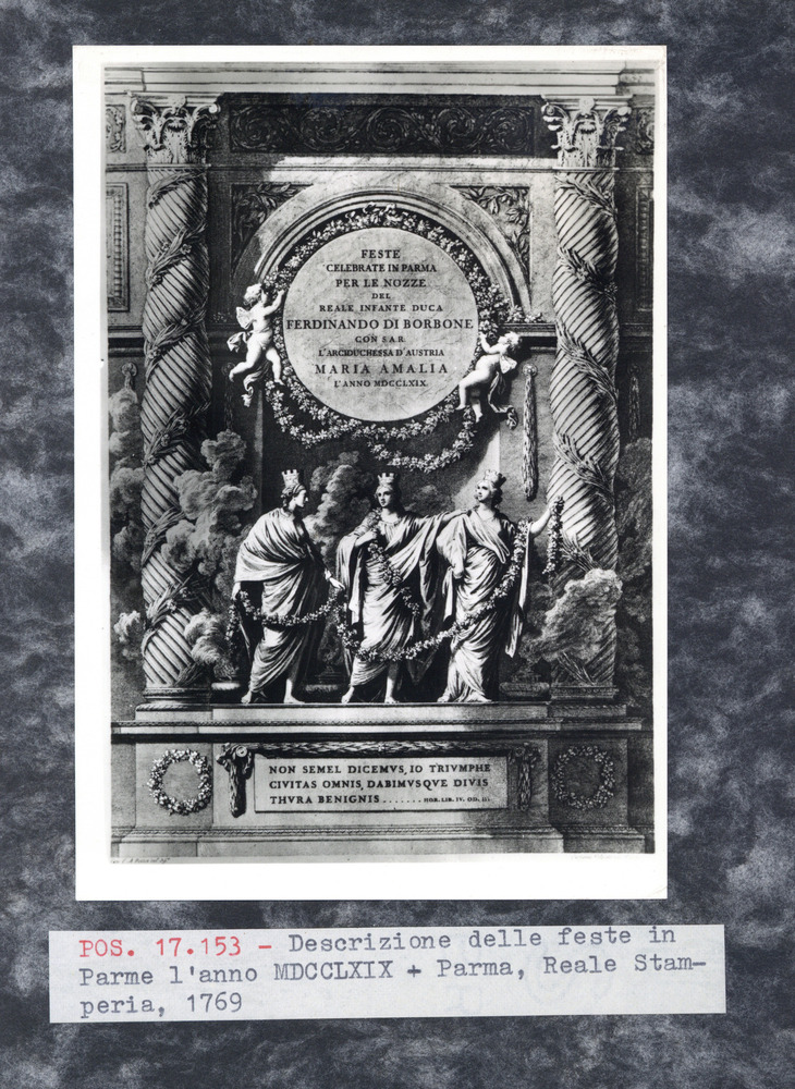 Edizioni del 18. sec., Descrizione delle feste celebrate in Parma l'anno 1769
pos_17153
