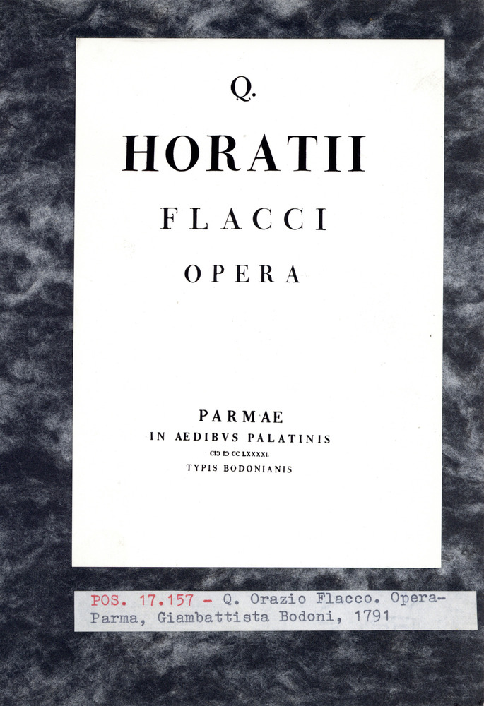 Edizioni del 18. sec., Orazio Flacco, Opera, 1791
pos_17157
