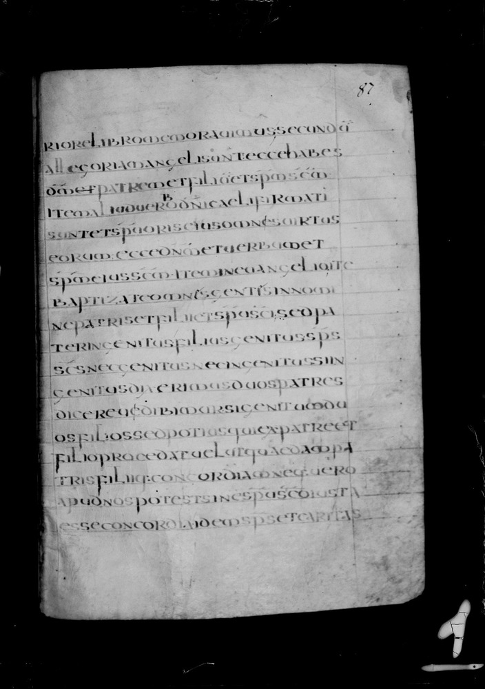 Roma, Biblioteca Nazionale Centrale, Sess. 77
doc_00001_087r
Keywords: BNCR Sess. 77, 8. sec., BNCR