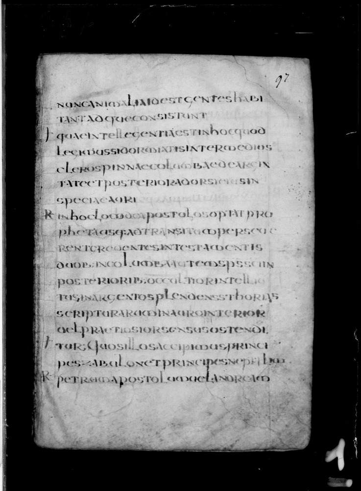 Roma, Biblioteca Nazionale Centrale, Sess. 77
doc_00001_097r
Keywords: BNCR Sess. 77, Palinsesti, 8. sec., BNCR