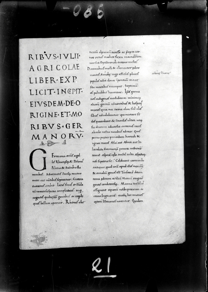 Roma, Biblioteca Nazionale Centrale, Ms. Vitt. Em. 1631 [Codex Aesinas Lat. 8]
doc_00021_66r
Keywords: BNCR Ms. Vitt. Em. 1631, Rest.67/1938, 9. sec., BNCR