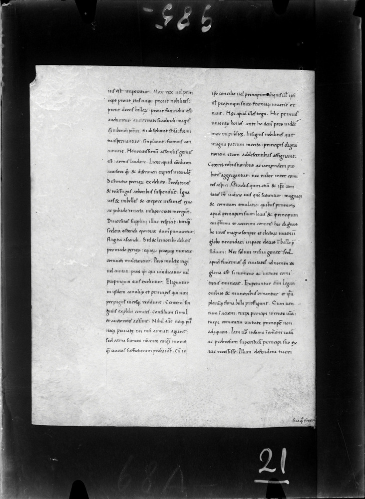 Roma, Biblioteca Nazionale Centrale, Ms. Vitt. Em. 1631 [Codex Aesinas Lat. 8]
doc_00021_68v
Keywords: BNCR Ms. Vitt. Em. 1631, Rest.67/1938, 9. sec., BNCR
