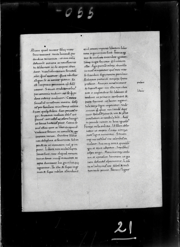 Roma, Biblioteca Nazionale Centrale, Ms. Vitt. Em. 1631 [Codex Aesinas Lat. 8]
doc_00021_71r
Keywords: BNCR Ms. Vitt. Em. 1631, Rest.67/1938, 9. sec., BNCR