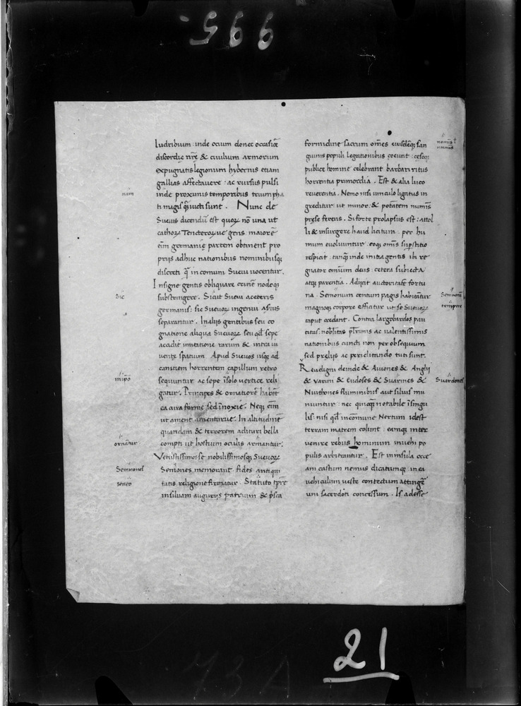 Roma, Biblioteca Nazionale Centrale, Ms. Vitt. Em. 1631 [Codex Aesinas Lat. 8]
doc_00021_73v
Keywords: BNCR Ms. Vitt. Em. 1631, Rest.67/1938, 9. sec., BNCR