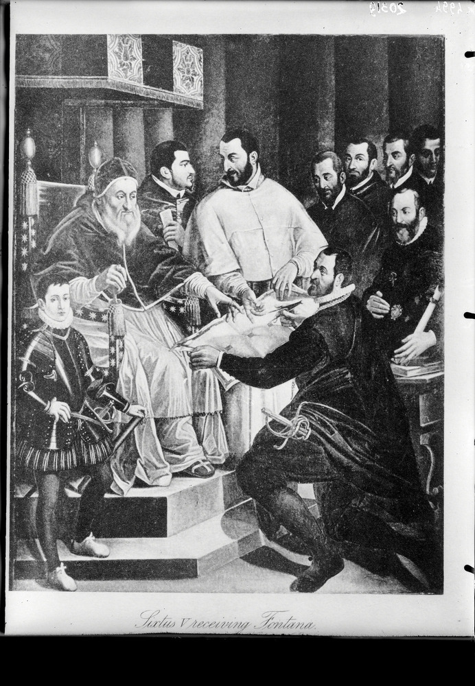 Città del Vaticano, Pietro Facchetti “Sixtus 5. receiving Fontana” - Riproduzione
doc_04994
Keywords: BAV