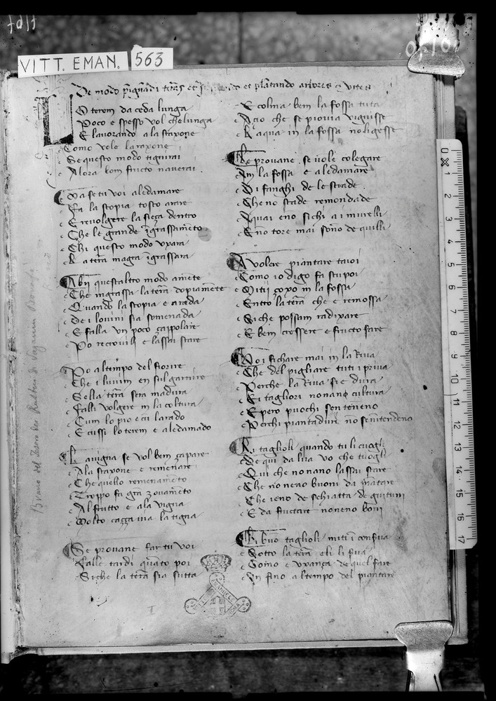 Roma, Biblioteca Nazionale Centrale, Ms. Vitt. Em. 563
doc_07167
Keywords: BNCR Ms. Vitt. Em. 563, BNCR