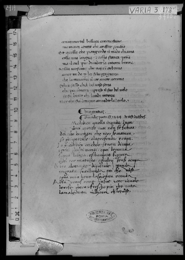 Roma, Biblioteca Nazionale Centrale, Ms. Varia 3
doc_07173
Keywords: BNCR Ms. Varia 3, BNCR