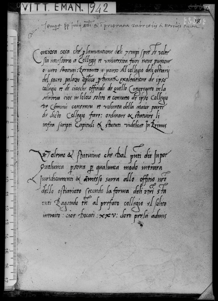 Roma, Biblioteca Nazionale Centrale, Ms. Vitt. Em. 942
doc_07220
Keywords: BNCR Ms. Vitt. Em. 942, BNCR