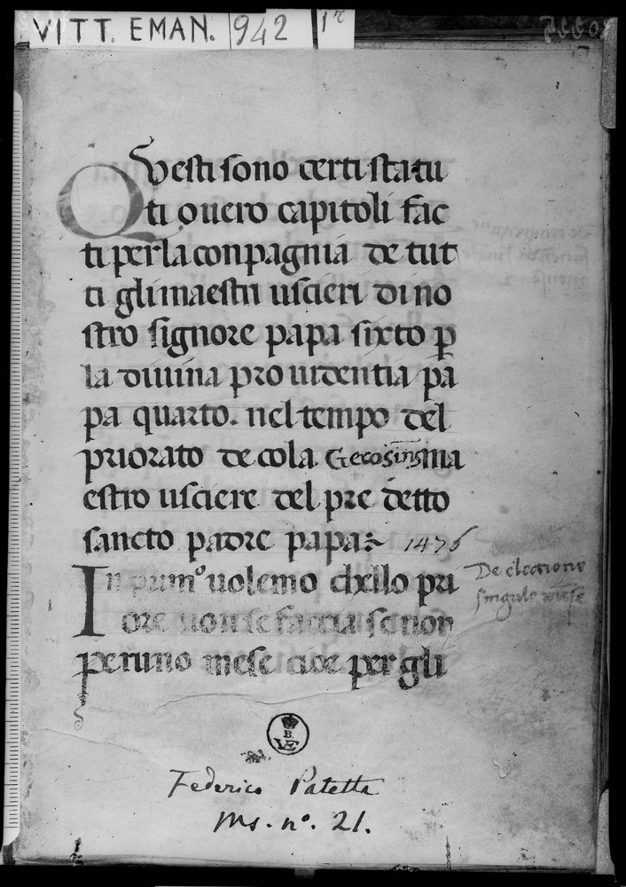 Roma, Biblioteca Nazionale Centrale, Ms. Vitt. Em. 942
doc_07222
Keywords: BNCR Ms. Vitt. Em. 942, BNCR