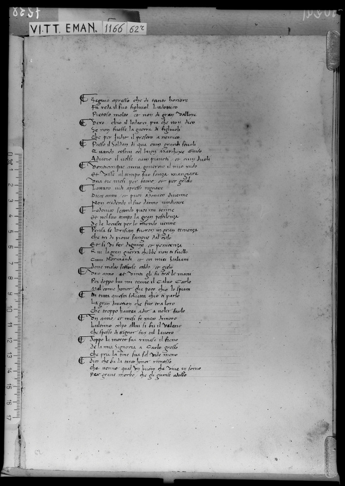 Roma, Biblioteca Nazionale Centrale, Ms. Vitt. Em. 1166
doc_07238
Keywords: BNCR Ms. Vitt. Em. 1166, BNCR