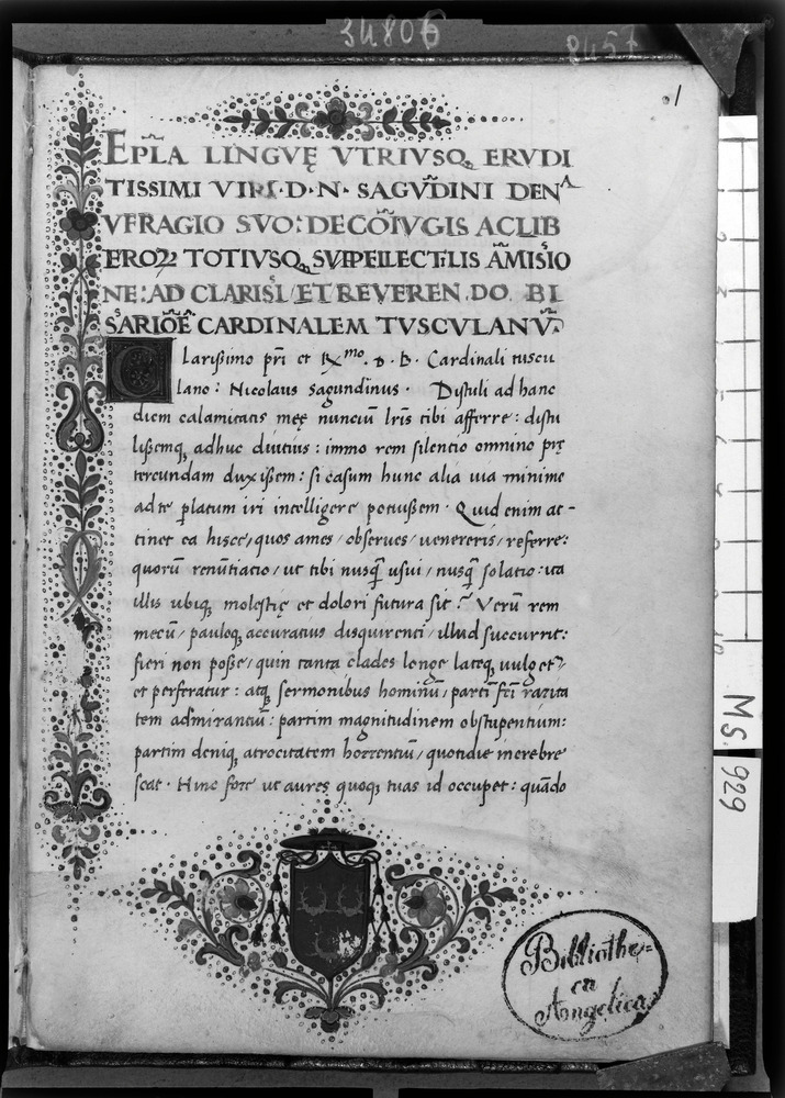 Roma, Biblioteca Angelica, Ms. 929
doc_08457
Keywords: Angelica Ms. 929, Stemmi, Angelica