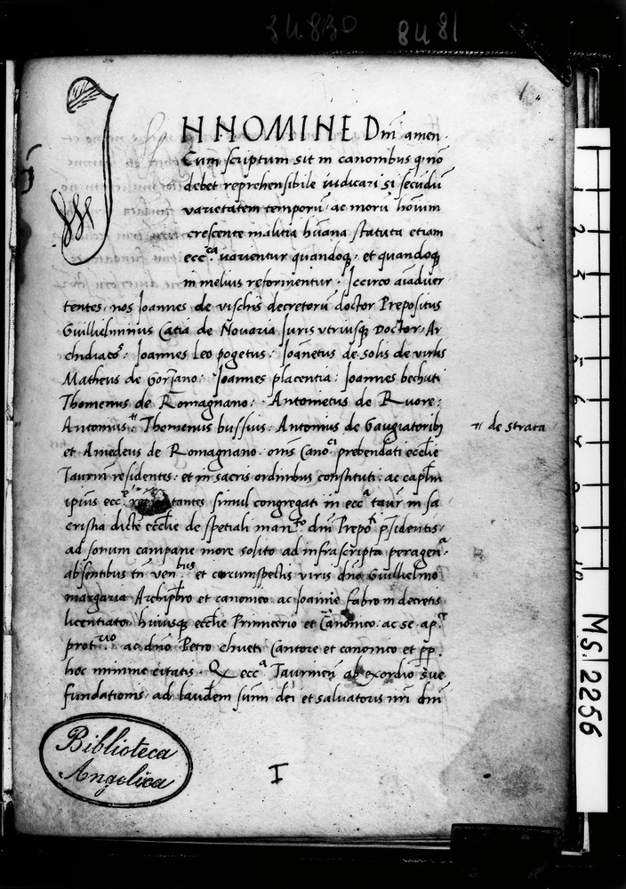 Roma, Biblioteca Angelica, Ms. 2256
doc_08481
Keywords: Angelica Ms. 2256, Angelica