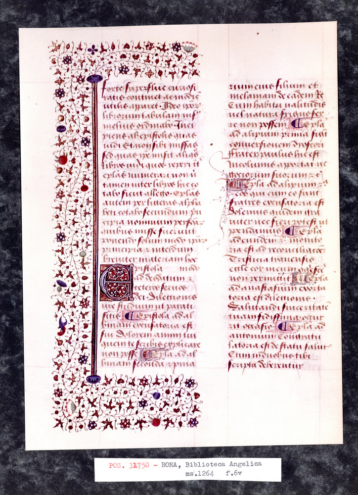 Roma, Biblioteca Angelica, Ms. 1264
pos_31750
Keywords: Angelica Ms. 1264, Angelica