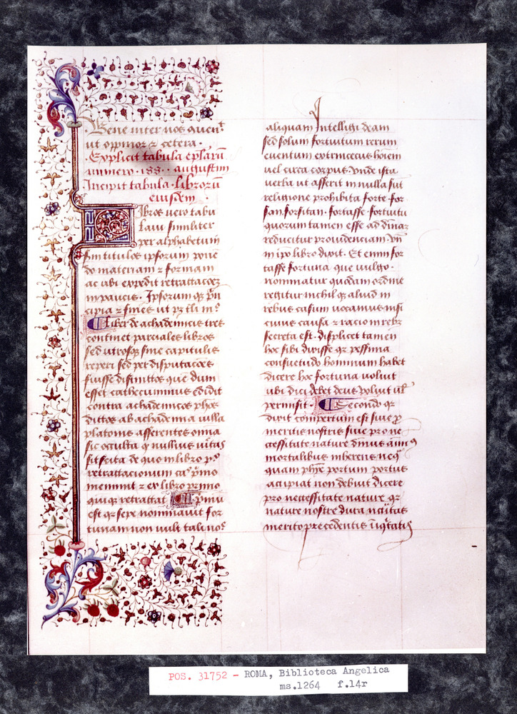 Roma, Biblioteca Angelica, Ms. 1264
pos_31752
Keywords: Angelica Ms. 1264, Angelica