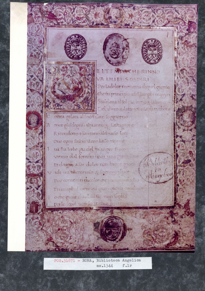 Roma, Biblioteca Angelica, Ms. 1344
pos_31871
Keywords: Angelica Ms. 1344, Ritratti, Angelica