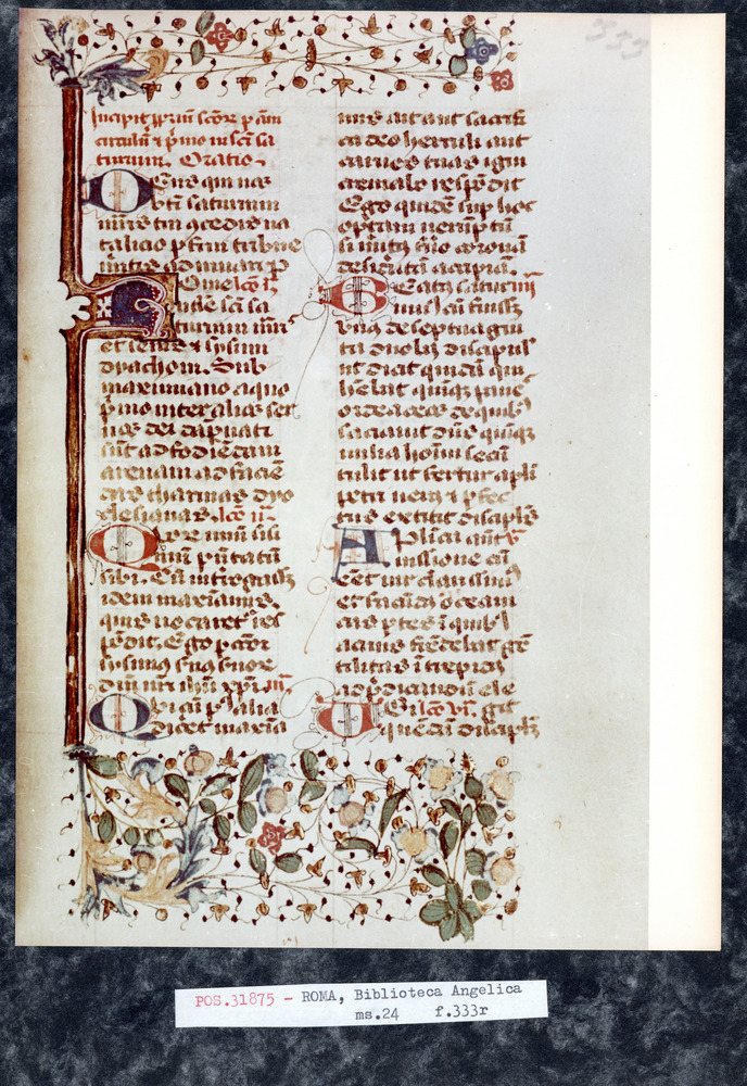 Roma, Biblioteca Angelica, Ms. 24
pos_31875
Keywords: Angelica Ms. 24, Angelica