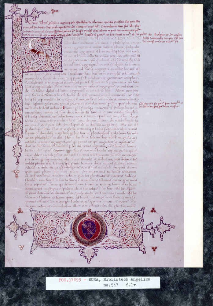 Roma, Biblioteca Angelica, Ms. 547
pos_31895
Keywords: Angelica Ms. 547, Stemmi, Angelica