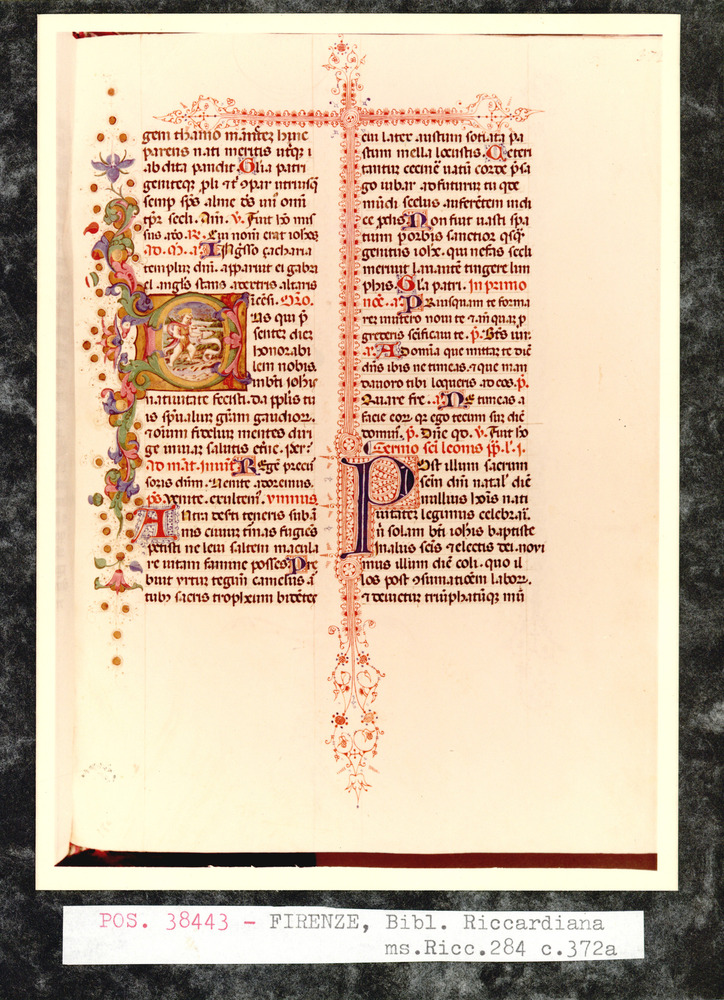 Firenze, Biblioteca Riccardiana, Ms. Ricc. 284
pos_38443
Keywords: Riccardiana Ms. 284, Riccardiana