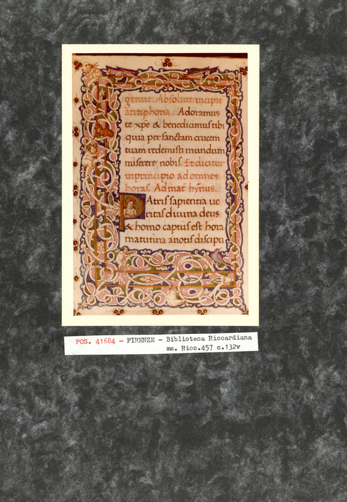 Firenze, Biblioteca Riccardiana, Ms. Ricc. 457
pos_41684
Keywords: Riccardiana Ms. 457, Decorazioni zoomorfe, Decorazioni antropomorfe, Riccardiana