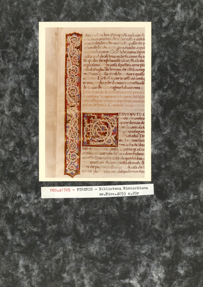 Firenze, Biblioteca Riccardiana, Ms. Ricc. 4053
pos_41705
Keywords: Riccardiana Ms. 4053, Riccardiana