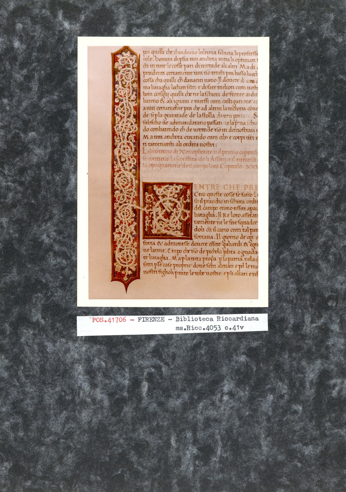 Firenze, Biblioteca Riccardiana, Ms. Ricc. 4053
pos_41706
Keywords: Riccardiana Ms. 4053, Riccardiana