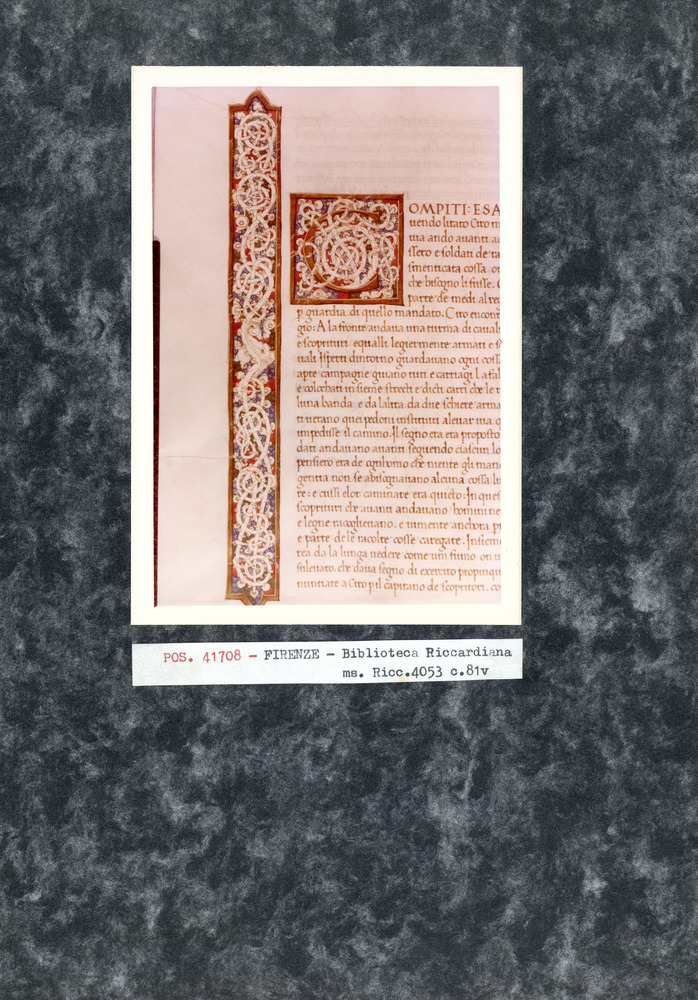 Firenze, Biblioteca Riccardiana, Ms. Ricc. 4053
pos_41708
Keywords: Riccardiana Ms. 4053, Riccardiana